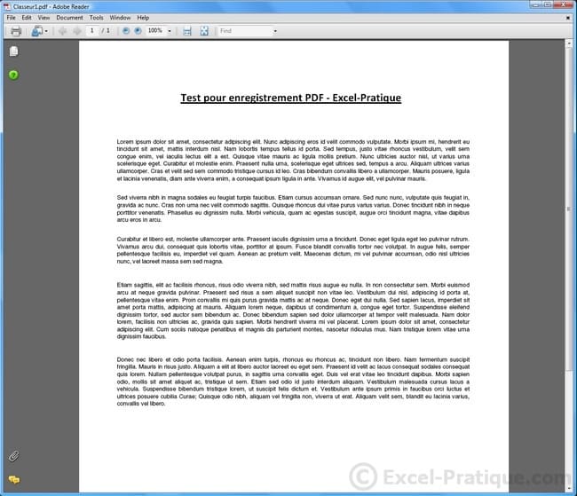 pdf - enregistrer pdf