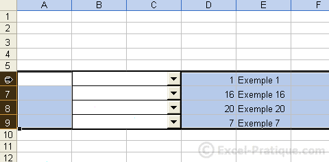 2 - recopie de listes deroulantes