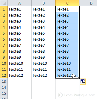 selection cellules - excel bases