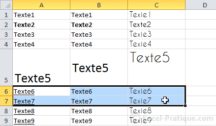 selection - excel bases3