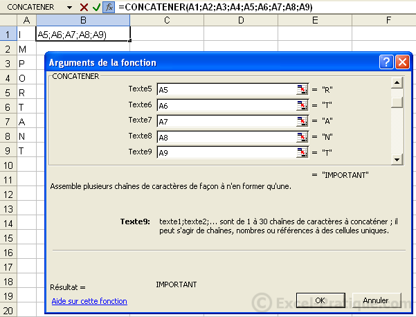 1 - concatener