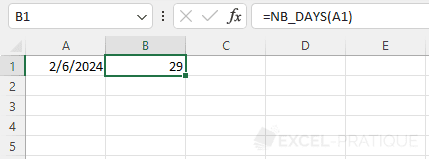how many days in a month excel vba