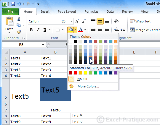 cell background color excel basics3