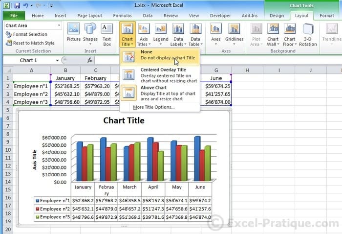 graph title excel inserting graphs
