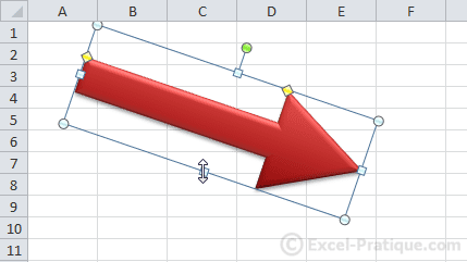 edit length height excel inserting shapes