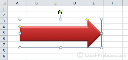 rotate shape excel inserting shapes