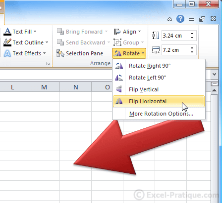 rotate shape2 excel inserting shapes
