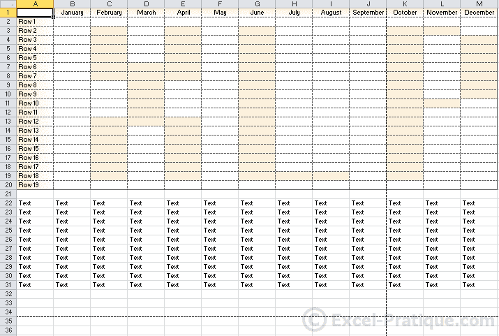 print areas excel page layout