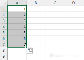 excel autofill numbering sequence