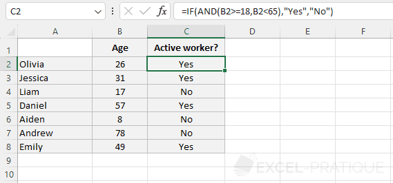 excel if function and comparison operators