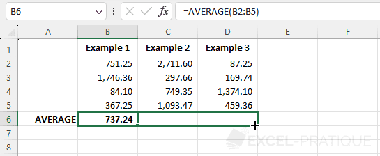 excel average function stretch functions