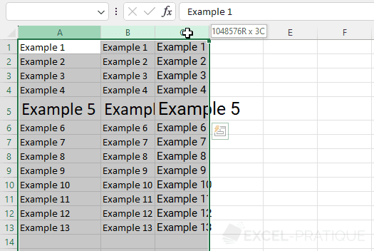 excel select columns manipulations 2