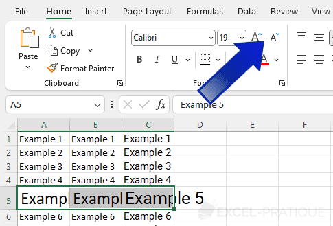 excel text size increase decrease manipulations 2