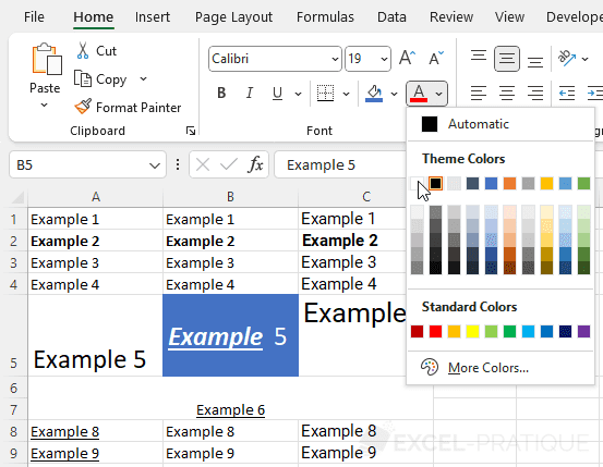 excel cell text color manipulations 3