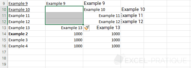 excel inserted cells manipulations 5