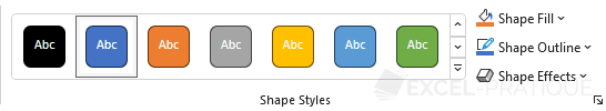 excel format shapes