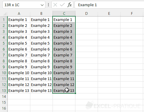 excel select cells sheet