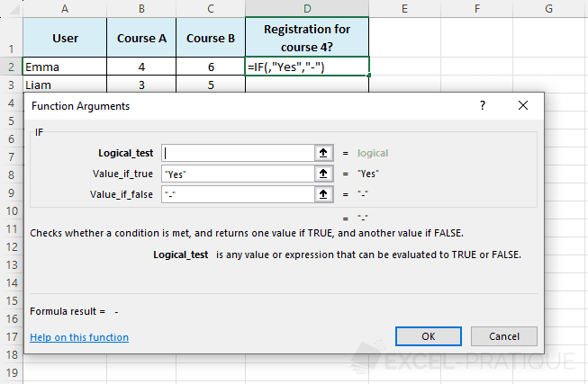 excel function or if