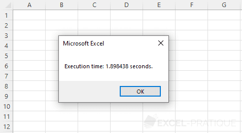 timer excel vba duration execution