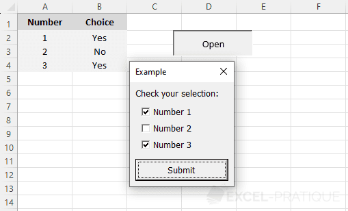 vba userform checked checkboxes controls