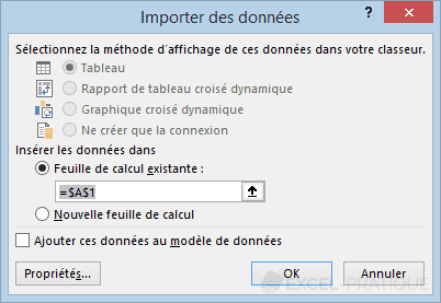 excel importer donnees feuille csv