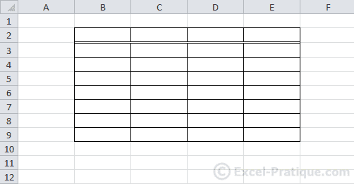 Cours Excel Les Tableaux Bordures