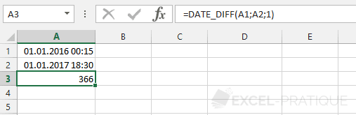 fonction excel date diff jours complets