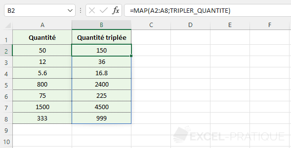 excel fonction personnalisee map lambda