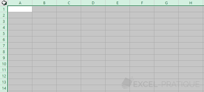 excel selectionner toutes cellules manipulations 5