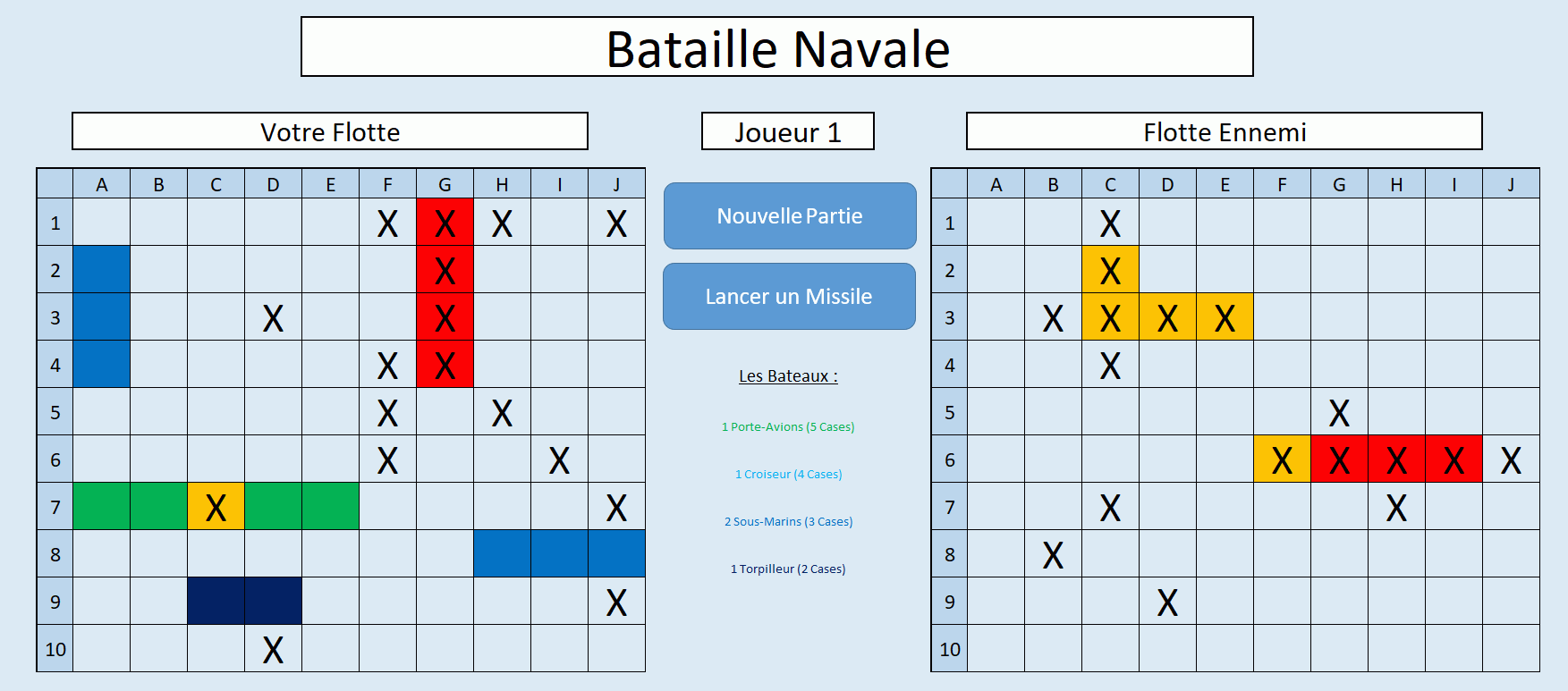 bataille navale excel